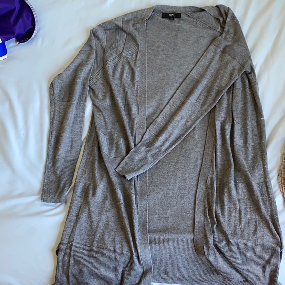 Gray striped cover up